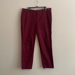 Banana Republic Burgundy Cropped Pants